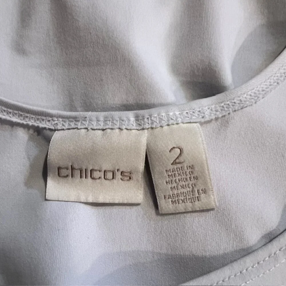 Chico's Ivory Sleeveless Tank Size L - Picture 7 of 7